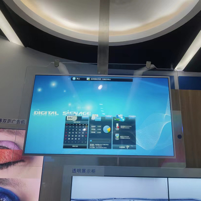 Pantalla de visualización de vídeo del panel digital LCD plano colgante horizontal