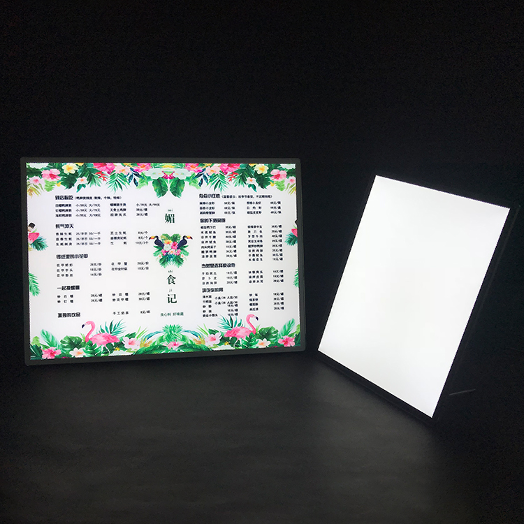 Película retroiluminada Inserción de imagen Vidrio Señal iluminada con LED