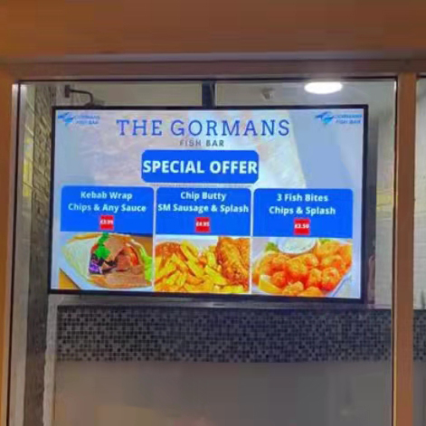 Pantalla digital vertical para colgar en el techo, pantalla de vídeo LCD HD