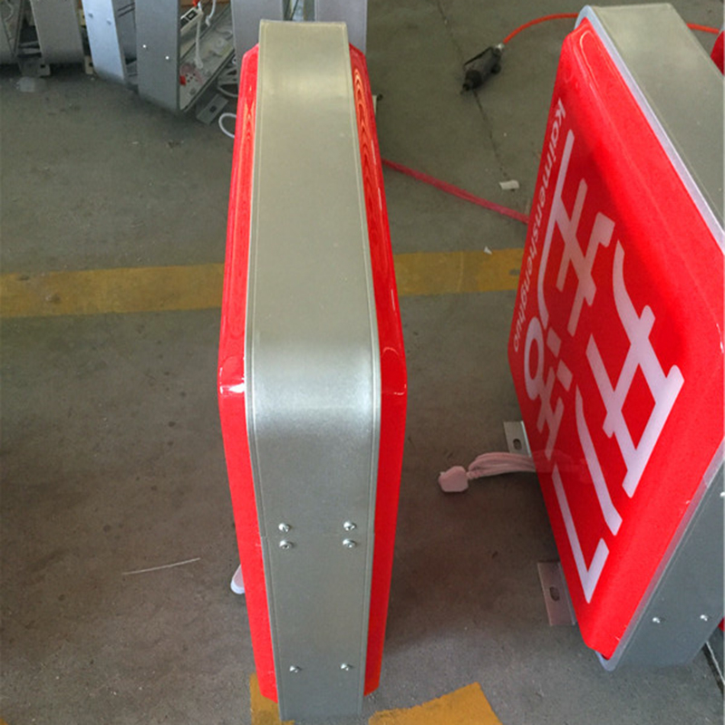 Caja de luz cuadrada LED de panel acrílico de publicidad al aire libre