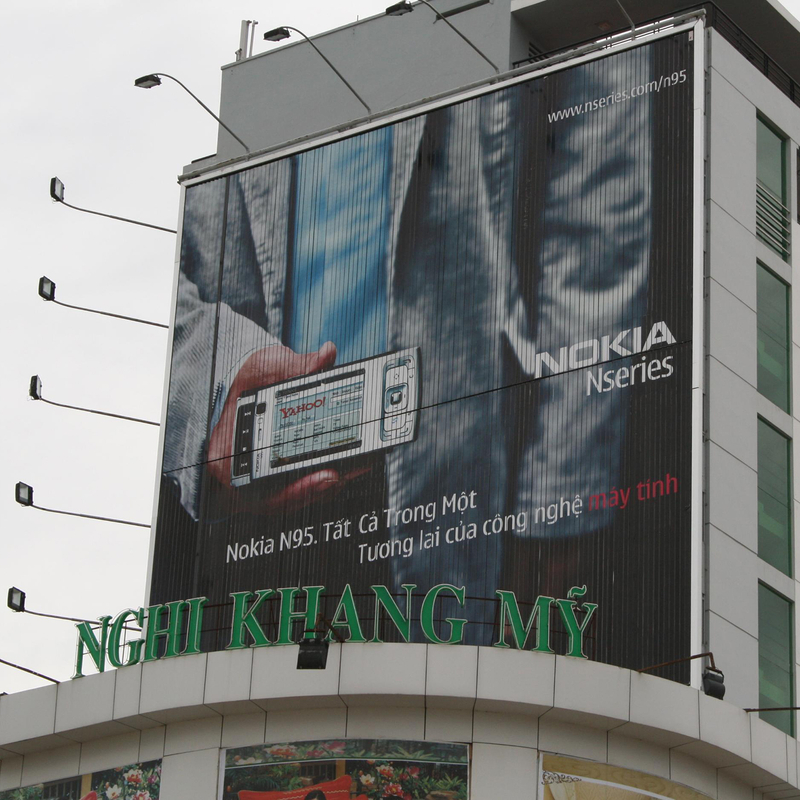 Cartelera de prismas móviles triples de aluminio montada en la pared para exteriores