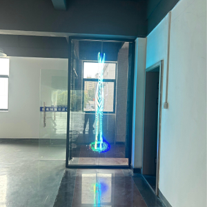 Pantalla olográfica digital del cartel video transparente de cristal del LED