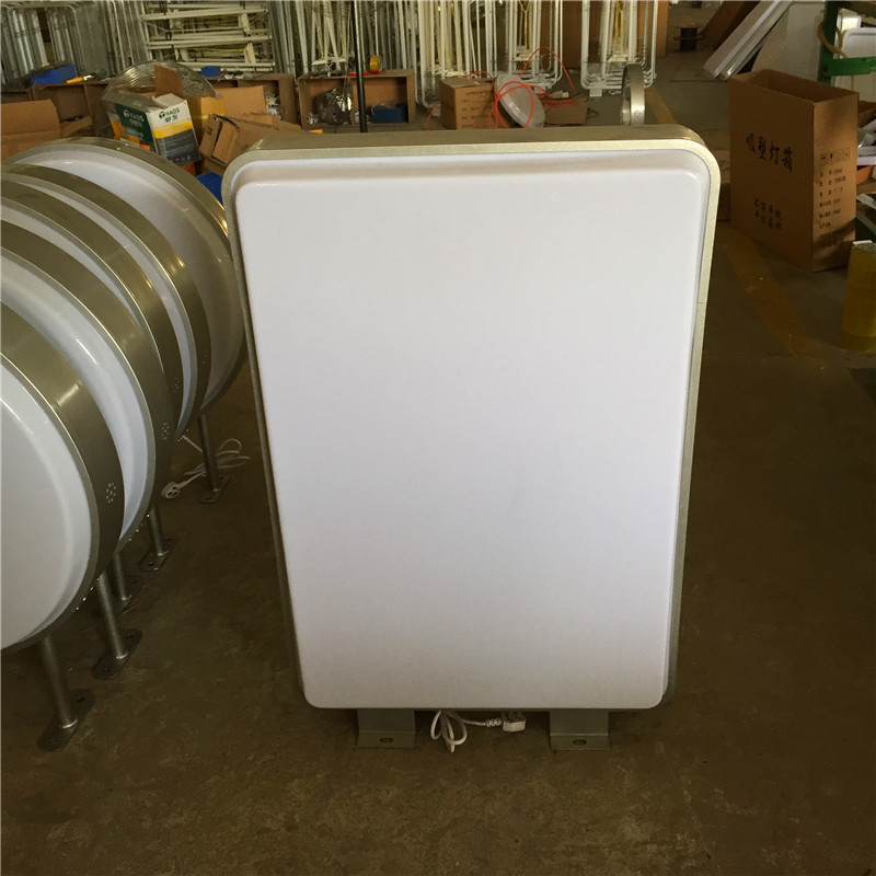 Colgante de la caja de luz de los anuncios de plástico de doble lateral de lado doble