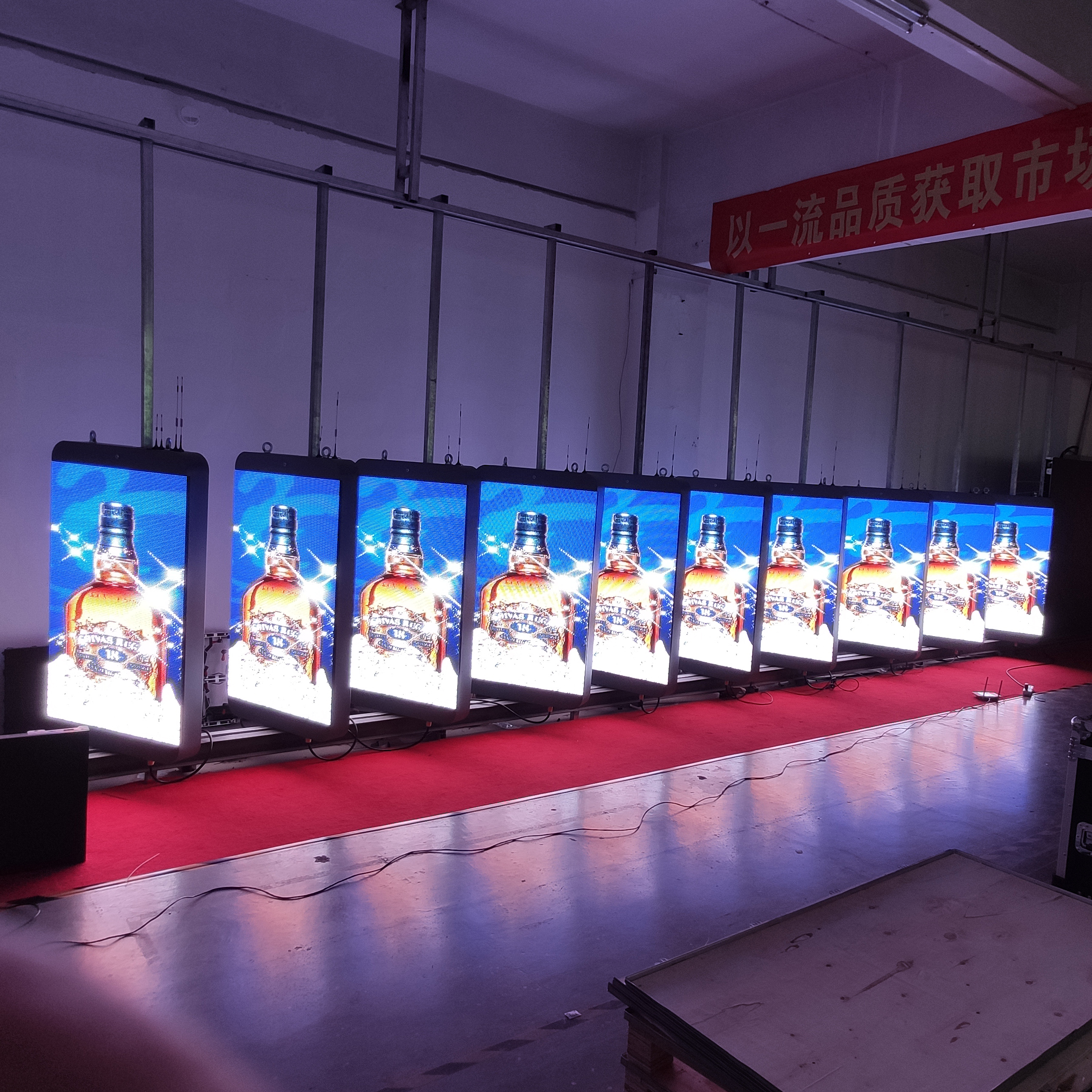 Pantalla LED de poste de la lámpara de la calle al aire libre para publicidad