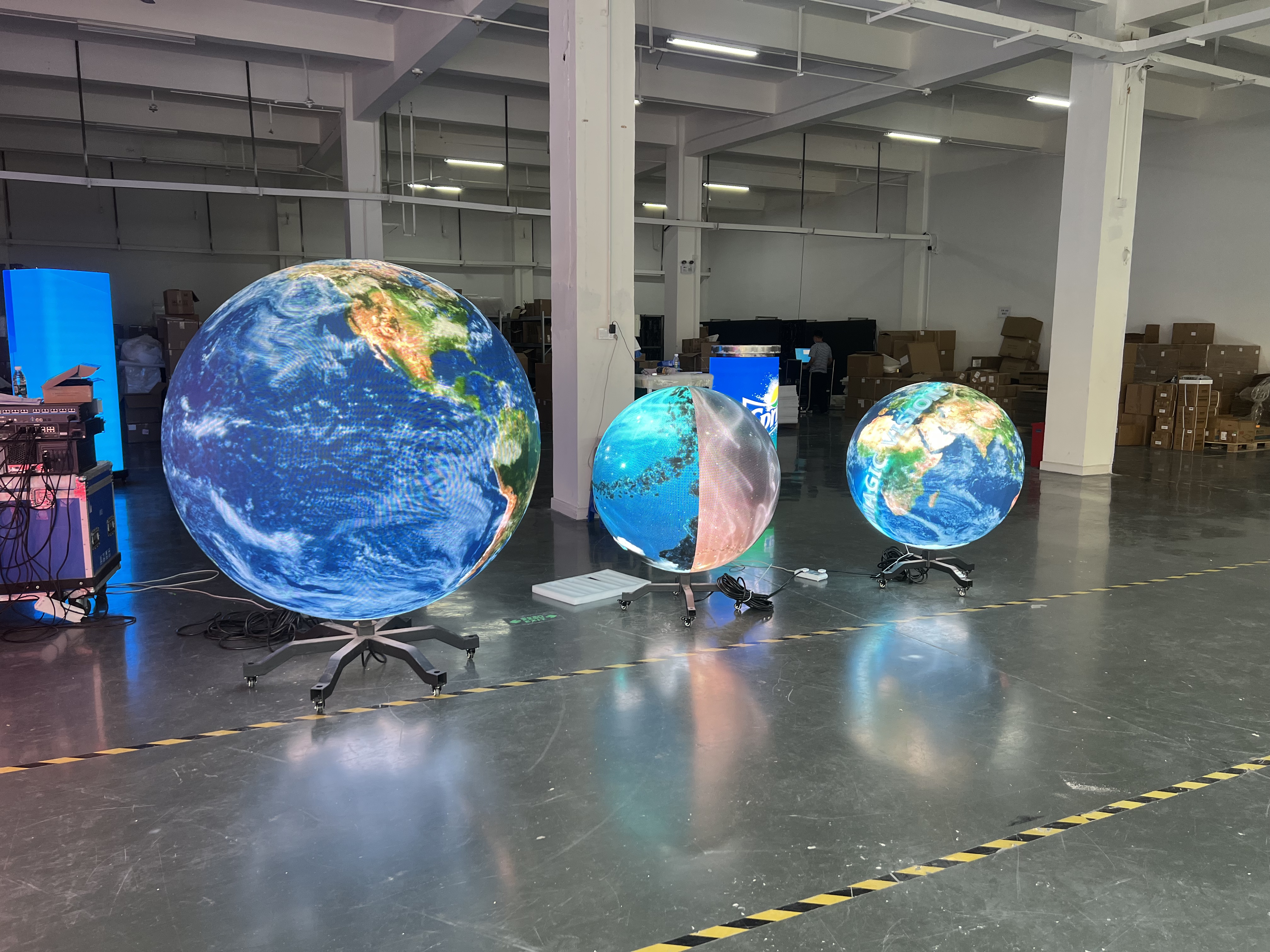 Pantalla de visualización de LED esférial de forma redonda