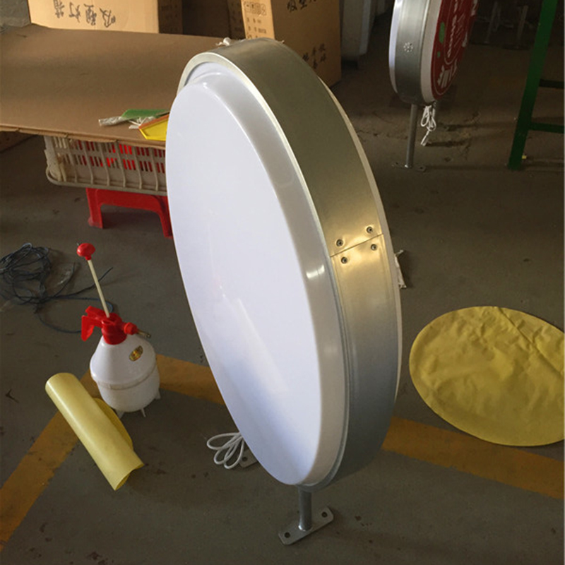 Caja de luz de anuncios ovalada LED de alto brillo a prueba de agua