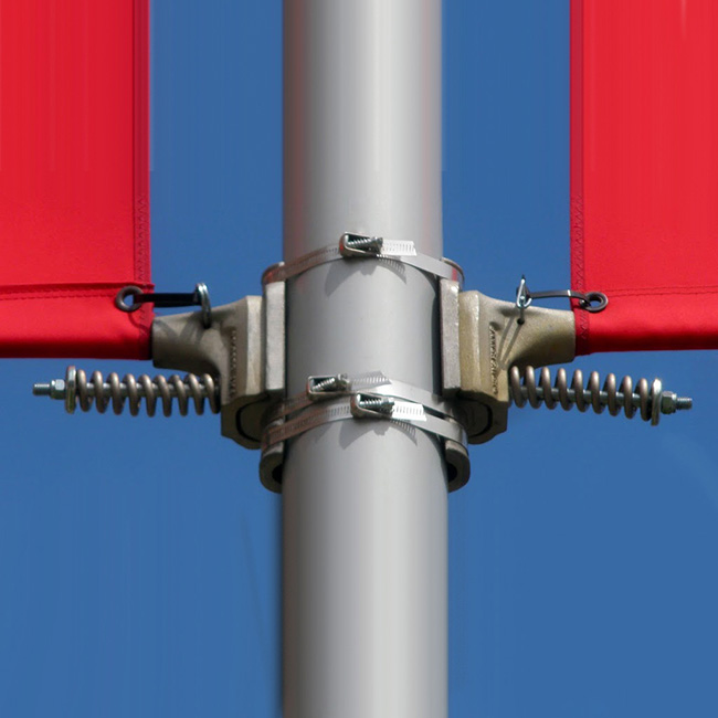 Kit de fijación de banner de doble cara de promoción de columna de lámpara
