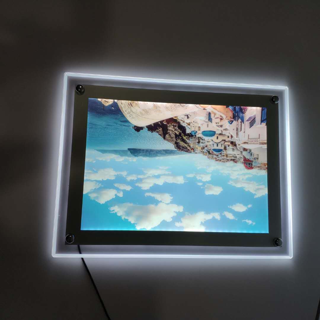 Caja de luz LED RGB de cristal colgante de techo de doble cara