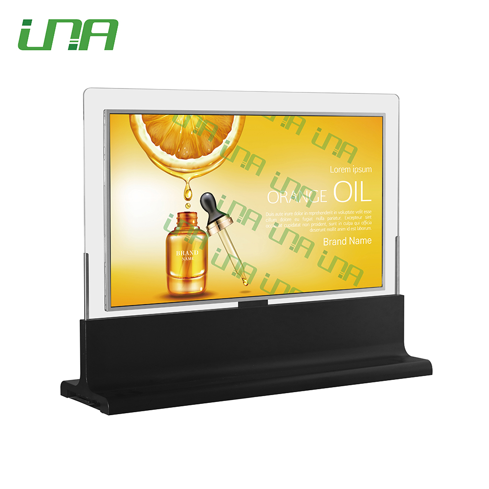 Publicidad interior Señalización digital LCD de vidrio de doble cara